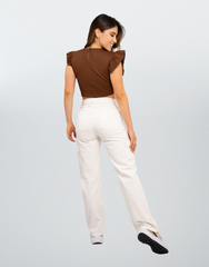 Jean Cargo Blanco Natural