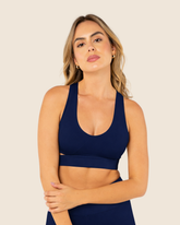 Top Cross Back Nylon - Azul Navy