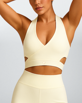 Top Cross Back Nylon - Marfil