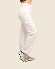 Jean Cargo Marfil Natural