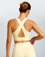 Top Cross Back Nylon - Marfil