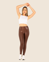 Leggings Básico Metalizado Café