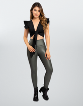 Leggins Efecto Metalizado Verde