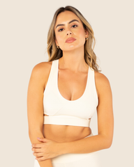 Top Cross Back Nylon - Marfil
