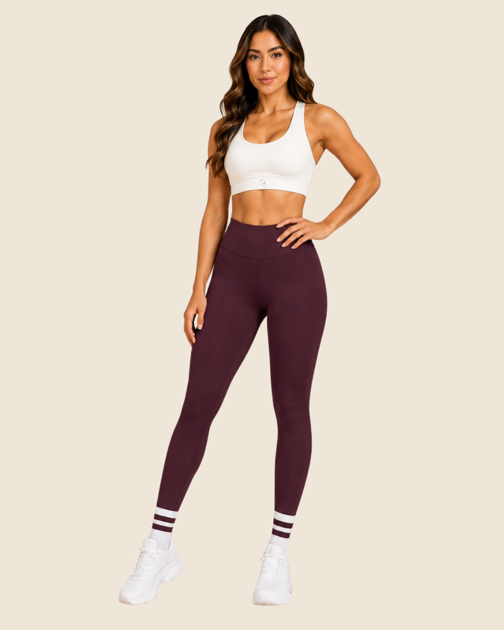 Leggings Básico Borgoña Mate