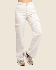 Jean Cargo Marfil Natural