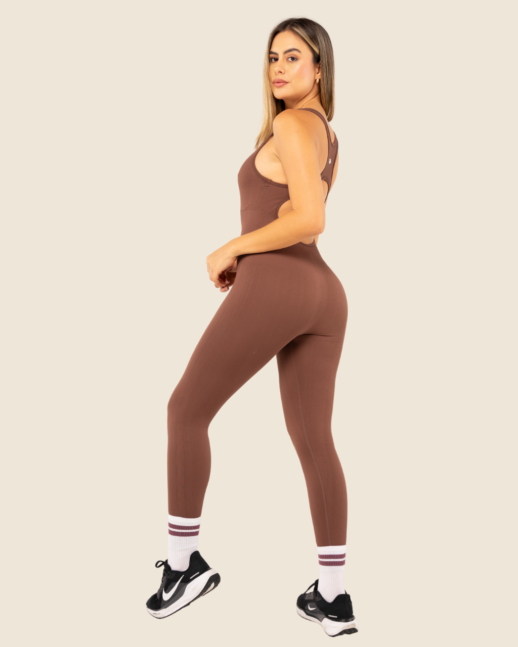 Enterizo Sculpt Fit Largo - Cocoa